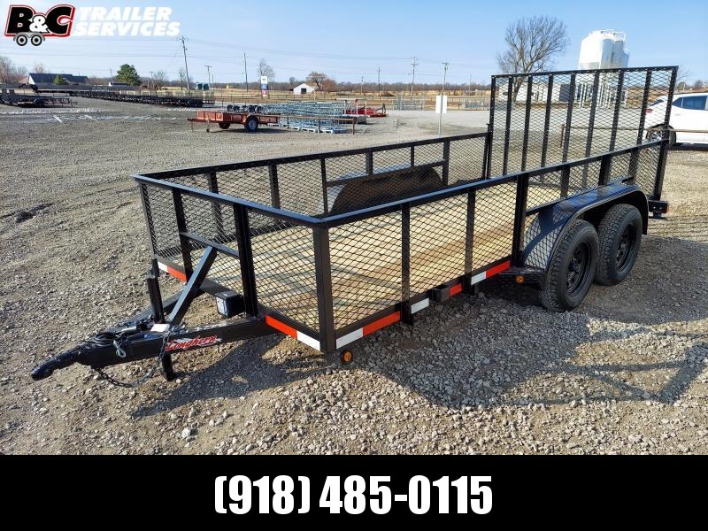 Longhorn Trailers 77"X14' Tandem Axle Utility Trailer 3500# Axles Longhorn Trailers 77"X14' Tandem Axle Utility Trailer 3500# Axles