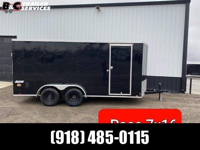 SAWYER 7X16 V NOSE ENCLOSED CARGO TRAILER W\ SCREWLESS EXTERIOR SAWYER 7X16 V NOSE ENCLOSED CARGO TRAILER W\ SCREWLESS EXTERIOR