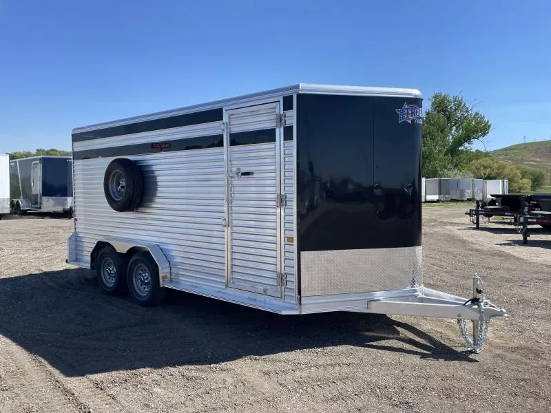 2025 Frontier 7.5x16' 7" Livestock Bumper Pull Stock Trailer