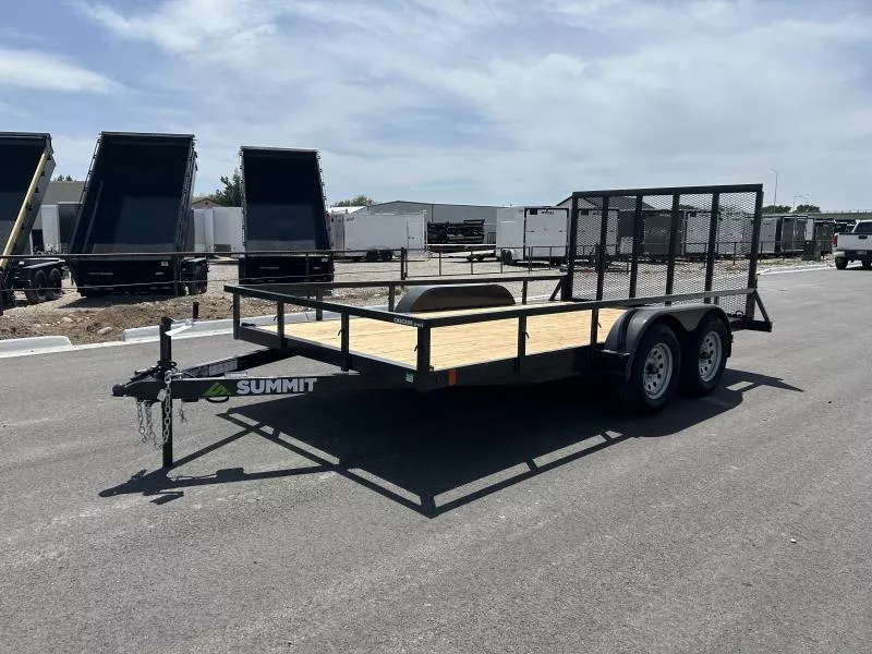 2026 Summit Cascade 7x14 7k Tandem Axle Utility Trailer