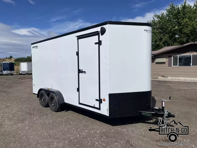 2026 Southland Royal 7x16+2 V-Nose 7k Cargo Trailer with Rear Ramp Door 1753139126