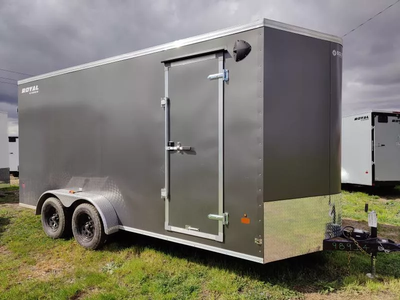 2026 Southland Royal 7x16+2 V-Nose 7k Cargo Trailer with Rear Ramp Door