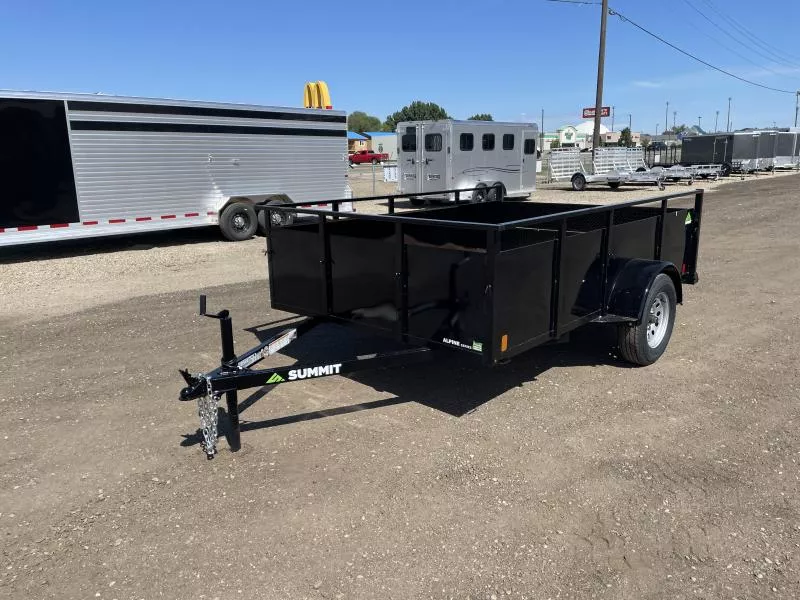 2026 Summit Alpine 6.5x10 3k Single Axle With Split Ramp Utility Trailer