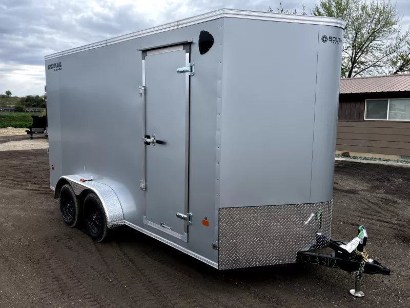 2026 Southland Royal 7x14+2 7k V-Nose Cargo Trailer with Rear Ramp Door
