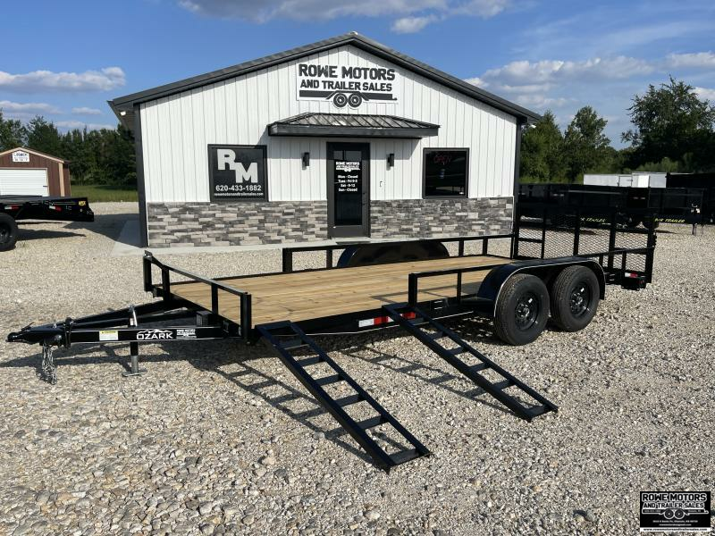 2024 Ozark 82" x 18' Utility Trailer W/ Side Rail Ramps Rowe Motors