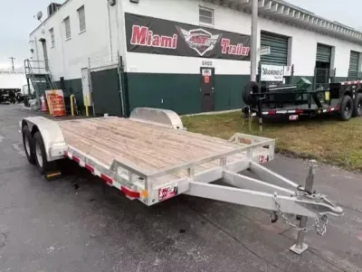 2021 Alcom Aluminum 18 Ft wood floor Car Hauler
