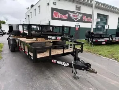 2025 Anderson Manufacturing 7X22 OPEN UTILITY Landscape Trailer