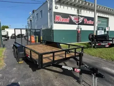 2025 Anderson Manufacturing 6X14 DOUBLE AXLE OPEN UTILITY Landscape Trailer