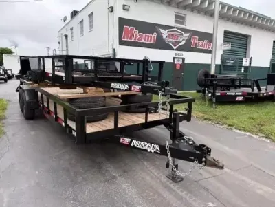 2025 Anderson Manufacturing 7X22 OPEN UTILITY Landscape Trailer
