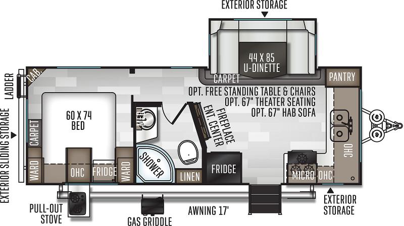 rockwood mini lite 2506s with theater seating