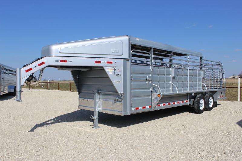 2021 GR Trailers 6.8x24 gooseneck HalfTop Livestock Trailer Missouri