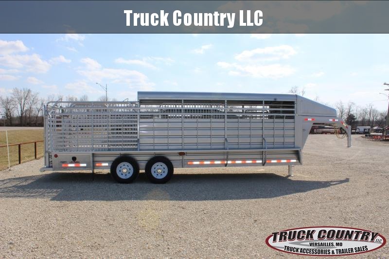 2021 GR Trailers 6.8x24 gooseneck HalfTop Livestock Trailer Missouri