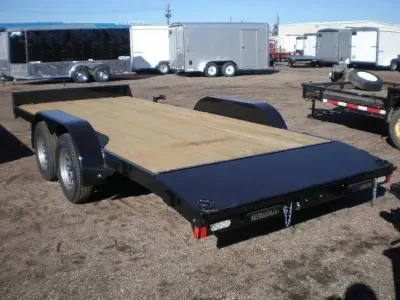 2026 Rice 82x18 Flatbed Car Hauler 10K -Dovetail & Tongue Box
