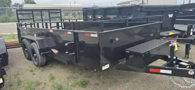2025 H and H Trailer 82x16 w/24" Solid Sides w/ Side Ramp Utility Trailer