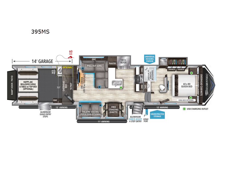 new Toy Haulers Grand Design RV Momentum M-Class for sale, in Elko, NV Thumbnail 2