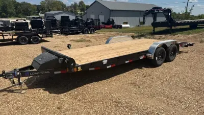 2026 Load Trail 83X20 CH, T/A 7K GVW, DOUBLE BRAKE, ADJ COUPLER, TREATED FLOOR W/2' DOVE, 5X16 SLIDE