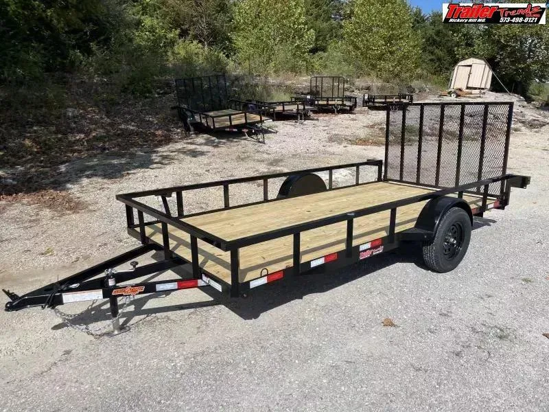 2026 Down 2 Earth Trailers 76X14 TUBE RAIL Utility Trailer