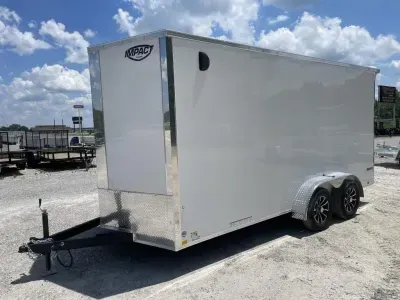 2026 Impact Quake Flat Top V-Nose Cargo 7K KI-DX8416-070 (7 x 16)