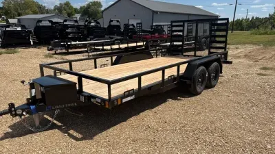 2026 Load Trail 83X16 T/A 7K UT, 2 BRAKE AXLES, ADJ COUPLER, 4' HD REAR MESH GATE W/SPRING ASSIST, 7