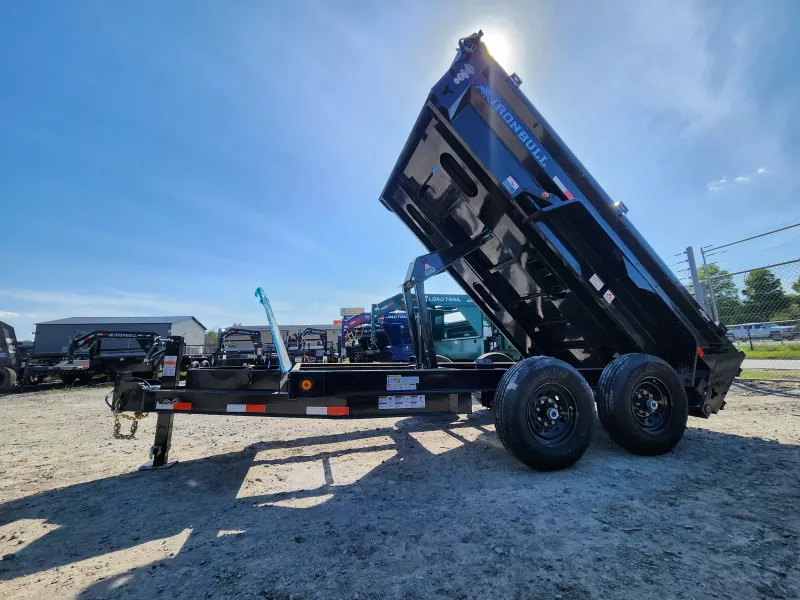 2026 Iron Bull 6x12 True 2' Sides Dump Trailer 7Ga Floor Slide in Ramps Spreader Gate Tarp Kit 14999# Gvwr