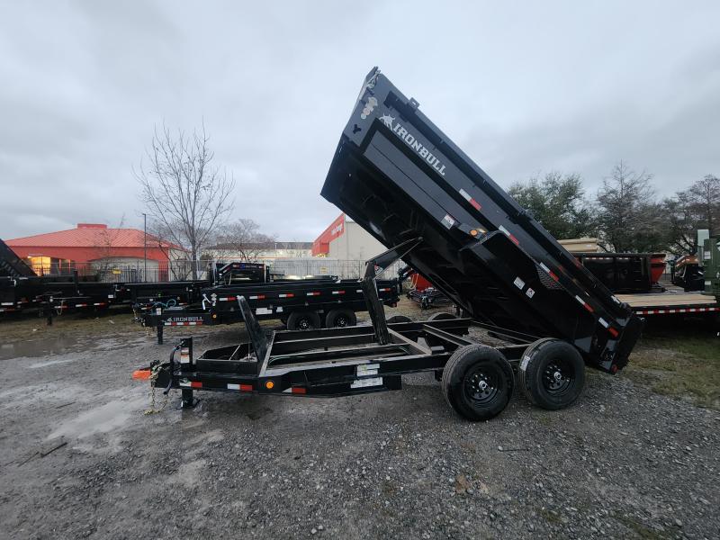 2025 Iron Bull 7X14 Dump Trailer 14999 GVWR Slide in Ramps Spreader Gate