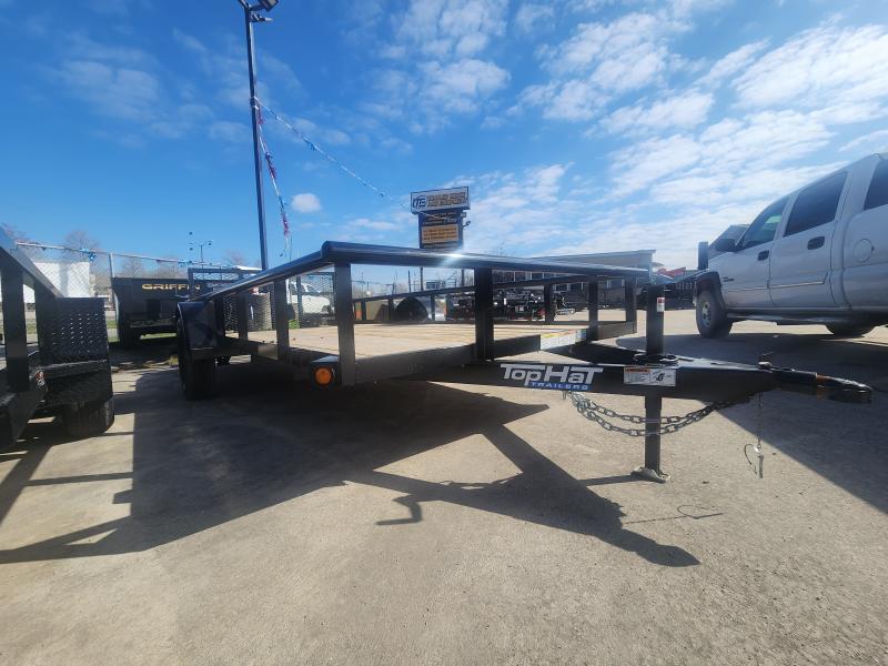 2025 Top Hat Trailers 14'x77" Pipe Top  Steel Dove Tail 3' Rear square tube Gate Utility Trailer slZXpAy2d05f