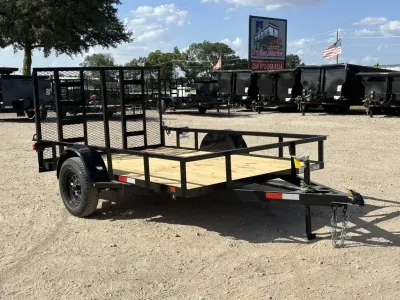 2026 C&M Trailers 76"x10' Single Axle Utility Trailer w/ Gate 3.5K GVWR (76X10SA)