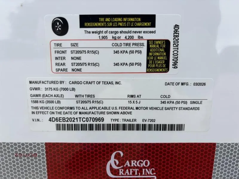 new Cargo (Enclosed) Trailers Cargo Craft  for sale, in Waxahachie, TX Thumbnail 17