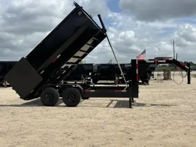2026 Texas Pride 7'X14'X4' Telescopic Gooseneck Dump Trailer 14k GVWR (DT714414KGN)