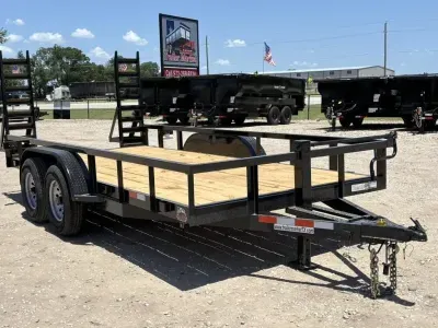 2026 C&M Trailers 2026 C&M Trailers 83"x16' HD Equipment Trailer w/ Stand up ramps, 14,000 LBS GV