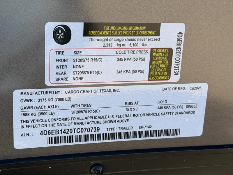 new Cargo (Enclosed) Trailers Cargo Craft  for sale, in Waxahachie, TX Thumbnail 21