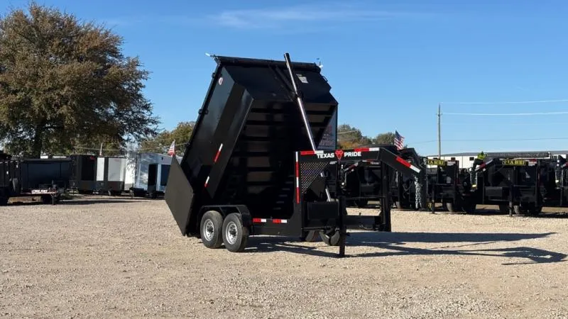 2025 Texas Pride 7x12x4 Telescopic Gooseneck Dump Trailer 14k GVWR