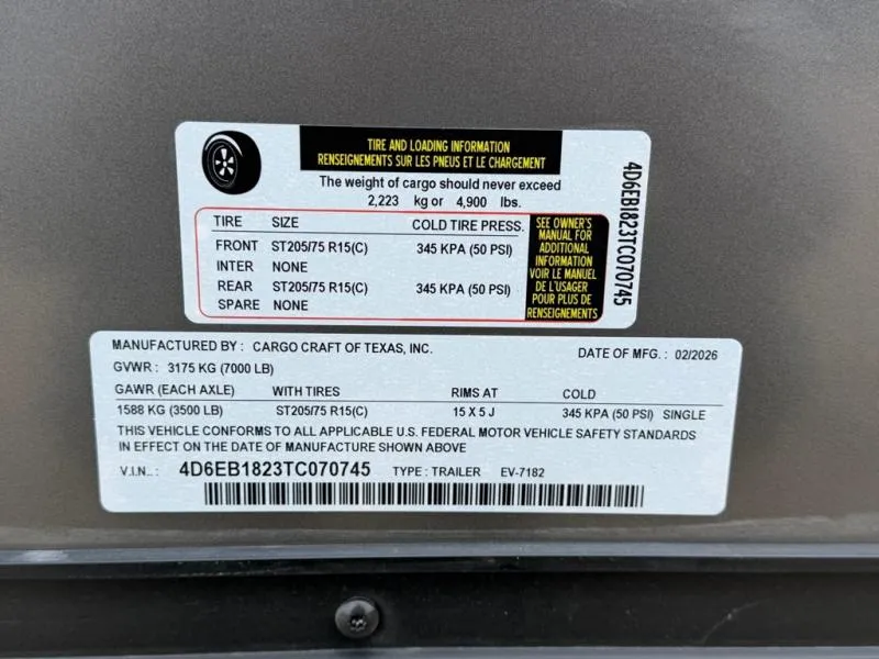 new Cargo (Enclosed) Trailers Cargo Craft  for sale, in Waxahachie, TX Thumbnail 30