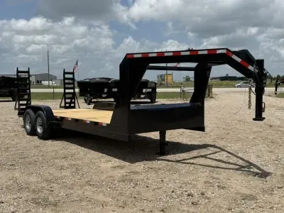 2026 C&M Trailers 83"x20' HD Gooseneck Equipment Trailer w/ Stand up ramps (83X20HD) 14,000 LBS G
