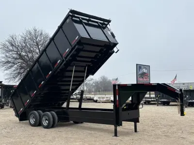 2026 Texas Pride 8x20x4 Gooseneck Dump Trailer 26K GVWR, Dual Cylinder Hoist (DT820426KGN)