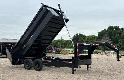 2026 Texas Pride 7x16x3 Telescopic Gooseneck Dump Trailer 16k GVWR (DT716316KGN)