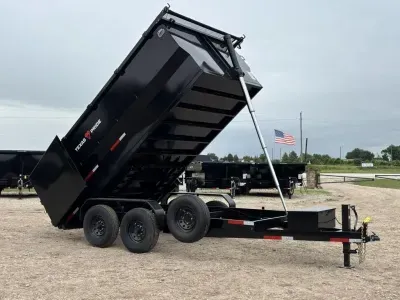 2026 Texas Pride 7x14x4 Bumper Pull Dump Trailer 14K GVWR, Telescopic (DT714414KBP)