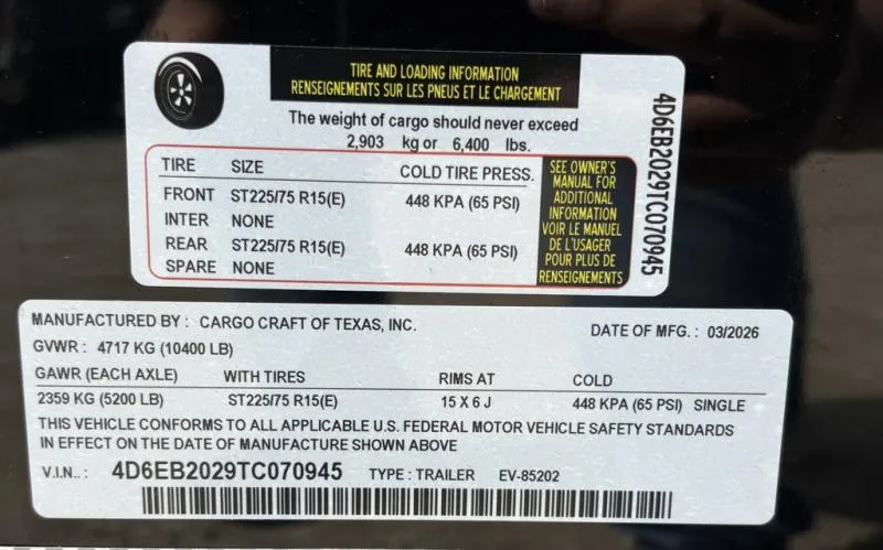 new Cargo (Enclosed) Trailers Cargo Craft  for sale, in Waxahachie, TX Thumbnail 20