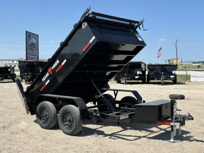 2026 Texas Pride 6x10x24 Bumper Pull Dump Trailer 7K GVWR, Hydraulic (DT6107K)