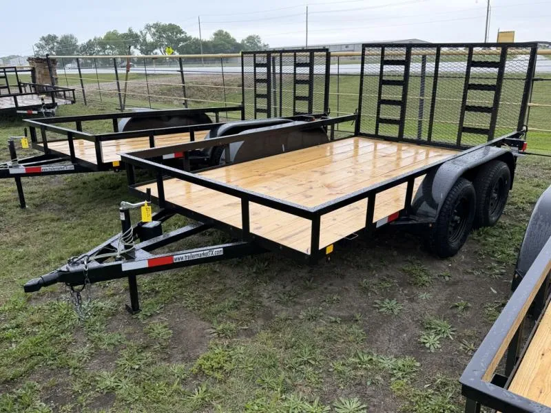 2026 C&M Trailers 82"x12' Tandem Axle Utility Trailer w/ Gate & Brakes (82X12TA)