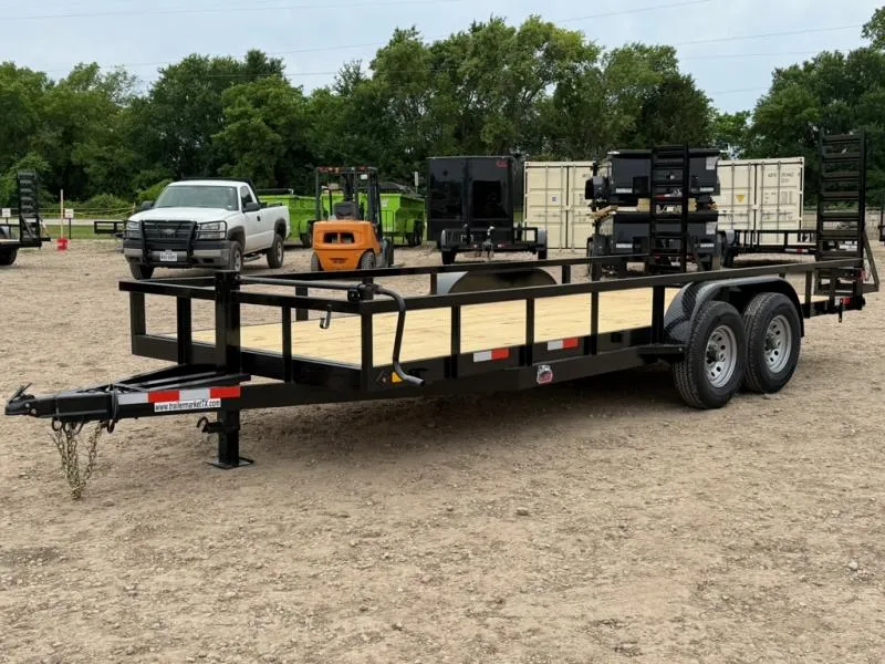 2026 C&M Trailers 83"x20' HD Equipment Trailer w/ Stand up ramps (83X20HD) 14,000 LBS GVWR *DUAL 