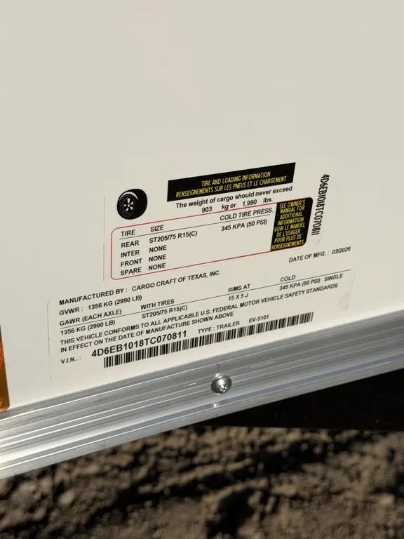 new Cargo (Enclosed) Trailers Cargo Craft  for sale, in Waxahachie, TX Thumbnail 6