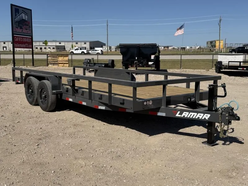 2026 Lamar 83" x 20' U6 - Extreme Duty Utility Trailer (U6) 14K GVWR (U6832027), Bumper pull tand
