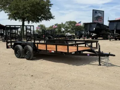 2027 Trailer Market 76"x16' Tandem Axle Utility Trailer w/ Gate and Brakes (76x16UT)