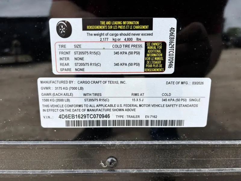 used Other Trailers Cargo Craft  for sale, in Waxahachie, TX Thumbnail 21