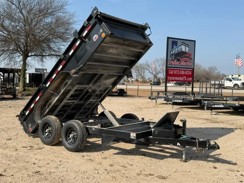 2024 PJ Trailers 72"x12' Tandem Axle Bump Pull Dump Trailer Scissor Lift 9899 lbs GVWR (TRA/REM DUMP