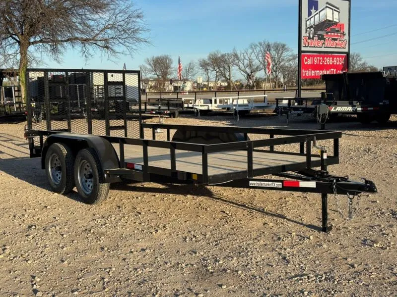 2026 C&M Trailers 76"x14' Tandem Axle Utility Trailer w/ Gate (76X14UT)