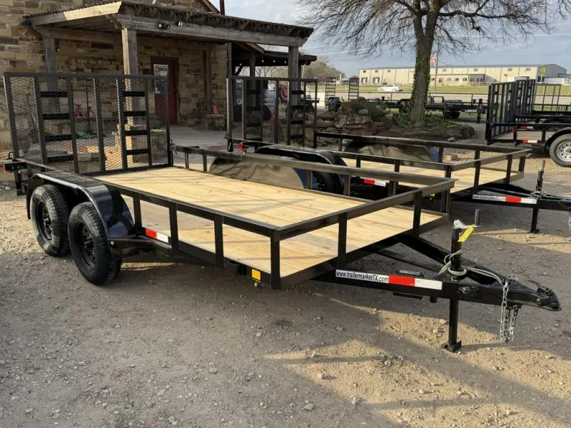 2026 C&M Trailers 76"x14' Tandem Axle Utility Trailer w/ Gate & Brakes (76X14UT)
