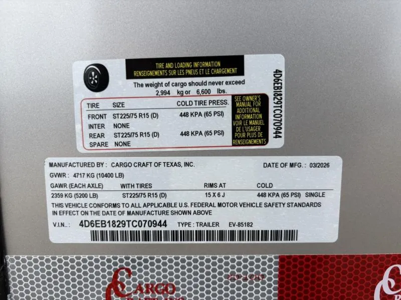 used Other Trailers Cargo Craft  for sale, in Waxahachie, TX Thumbnail 20