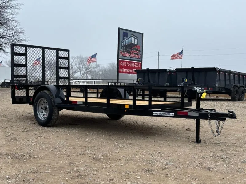 2026 C&M Trailers 5'x12' Single Axle Utility Trailer w/ Gate 3.5K GVWR (5X12SA)